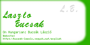 laszlo bucsak business card