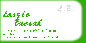 laszlo bucsak business card